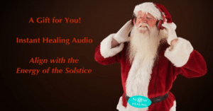 Santa Claus listening to Now Healing with Elma Mayer - Solstice Healing